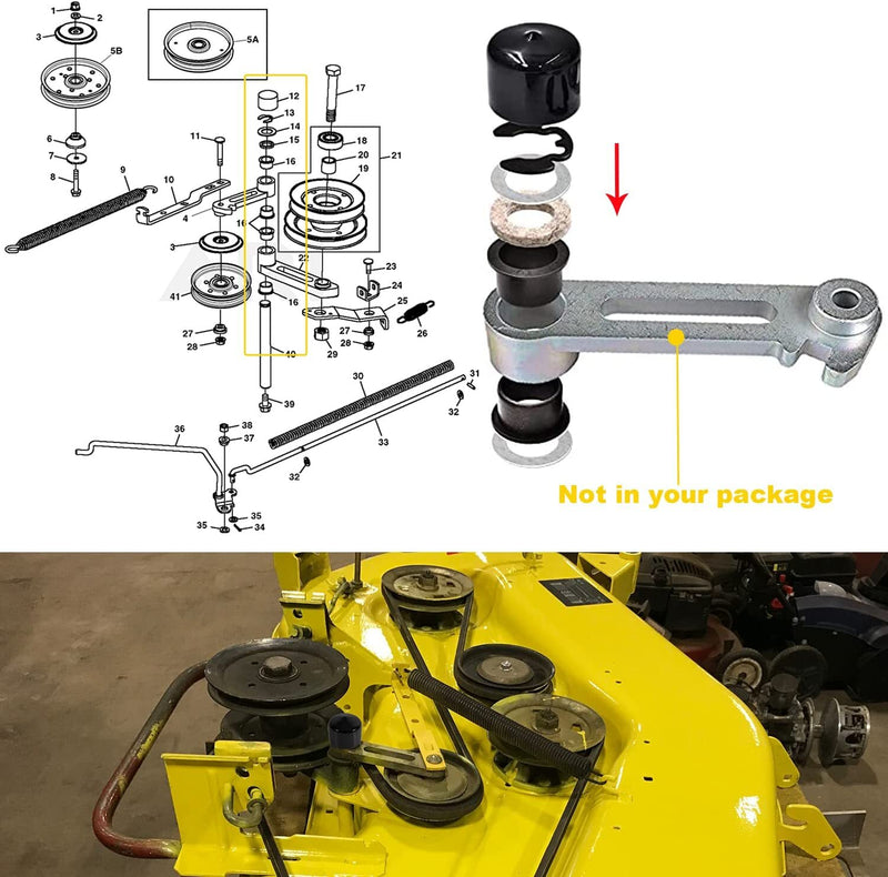 AM124509 Double Idler Arm Bushing Seal Cap & Hardware Rebuild Kit for John Deere