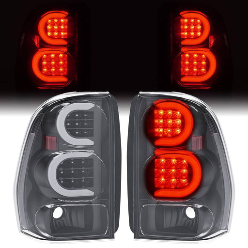 DURAFORCE GM2801150 LED Turn Tail Lights for Chevrolet Trailblazer 2002-2009 Clear Lens