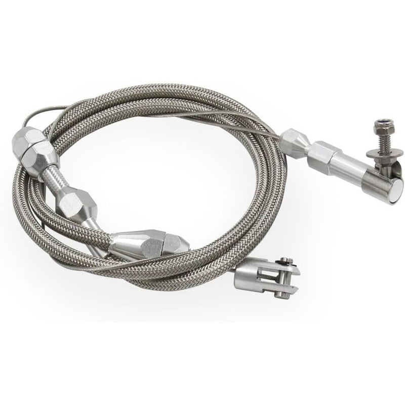 Universal Street Hot Rod Aluminum Gas Pedal & 24" SS Throttle Cable & Spring Kit
