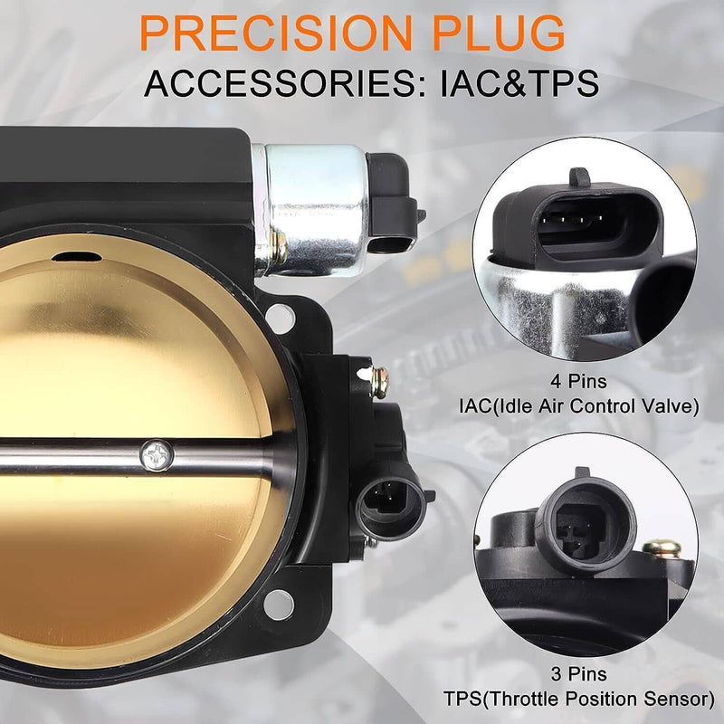 102MM LS Throttle Body with Position Sensors TPS IAC Throttle Gas Cable Kits