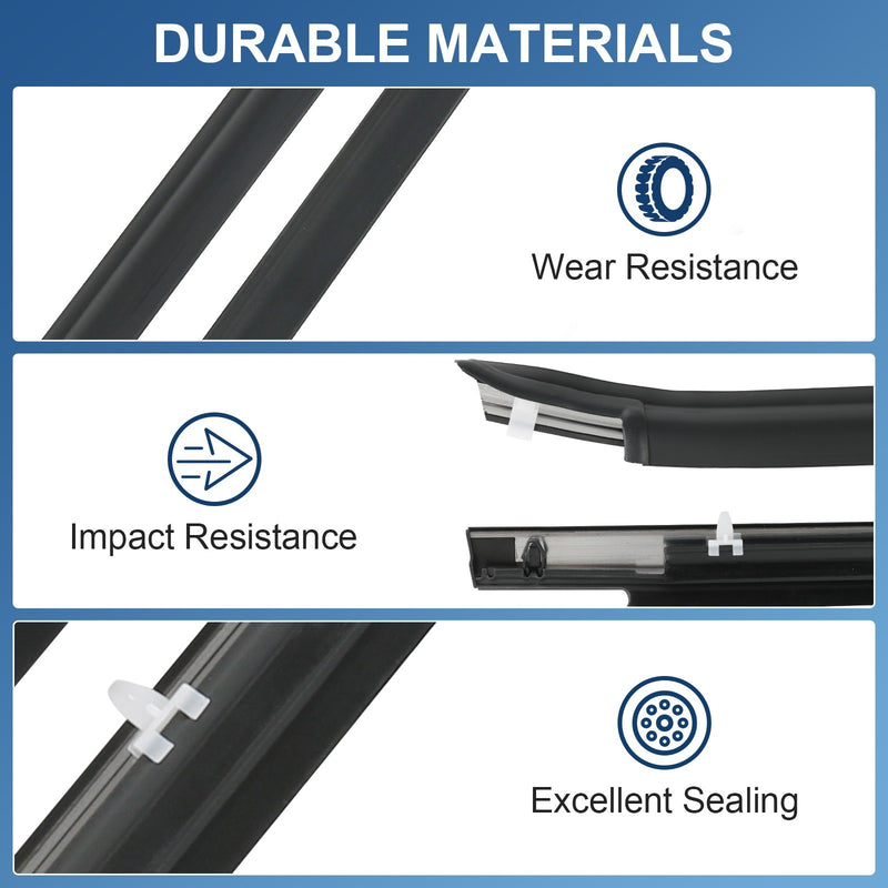 Window Moulding Weatherstrip Seal Belt for Toyota Tundra Double Cab 2000-2006 4x