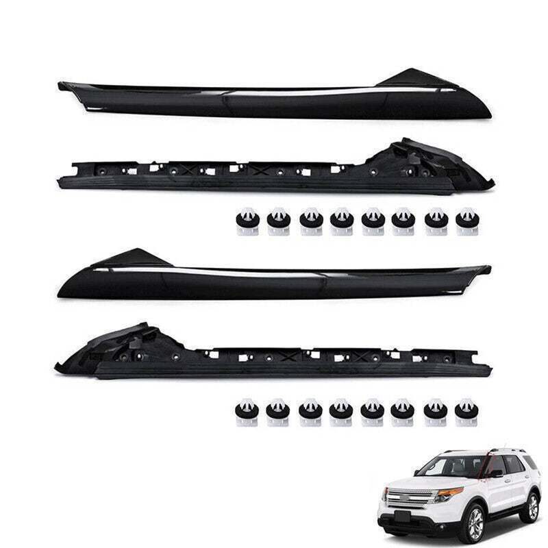 Set For Ford Explorer Left Right Windshield A-Pillar Molding Trim 2011-2019