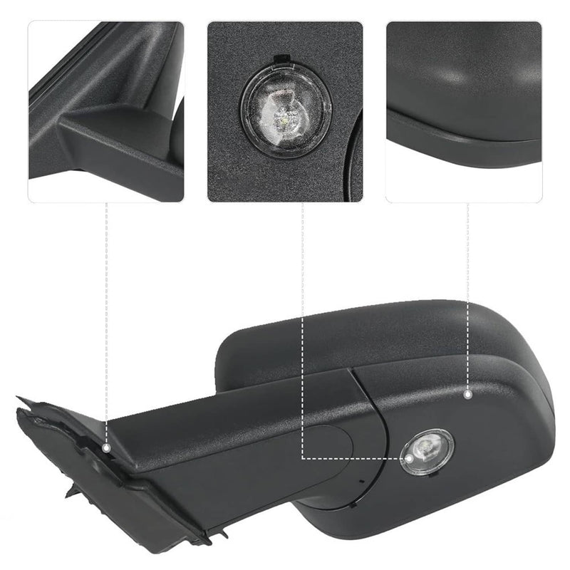 Left Power Mirror Power Heated Manual Folding for 2020-2024 Ford Explorer