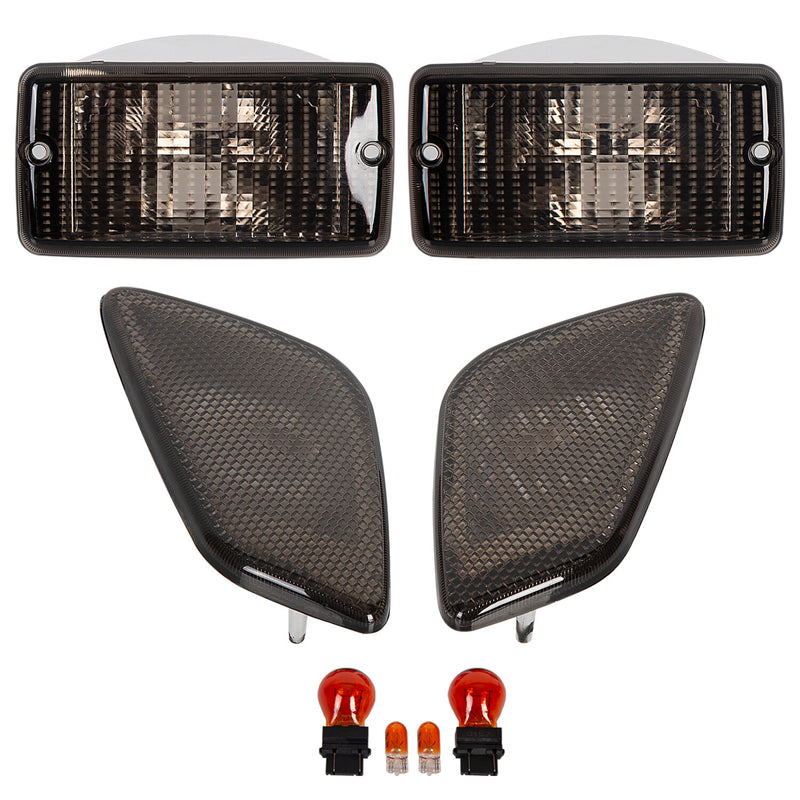 Smoke Bumper Signal Fender Side Marker Lights for Jeep Wrangler TJ 1997-2006