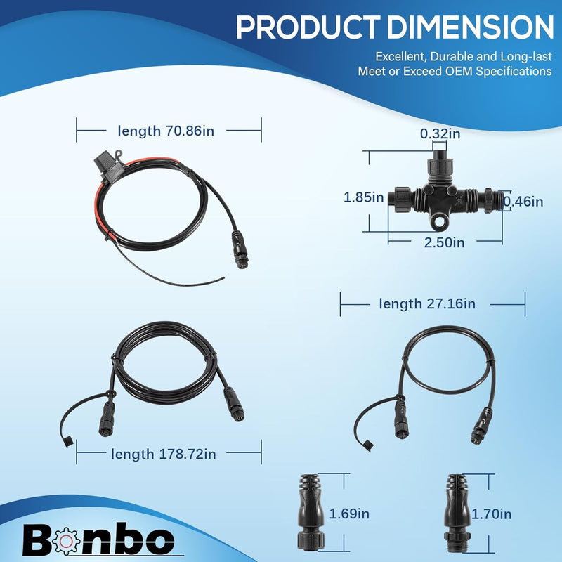 124-69 NMEA 2000 Network Starter Kit for Lowrance N2K-EXP-RD-2 Cable Kit