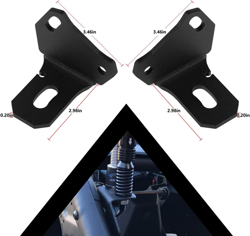 Rear LED Flag Whip Light Antenna Mount Brackets for Can Am UTV Maverick X3 2 Pie