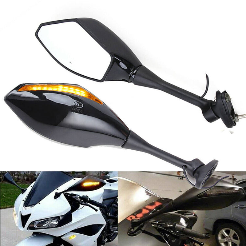 Rearview Mirrors with LED Turn Signal for Honda CBR500R CBR600RR Motorcycle
