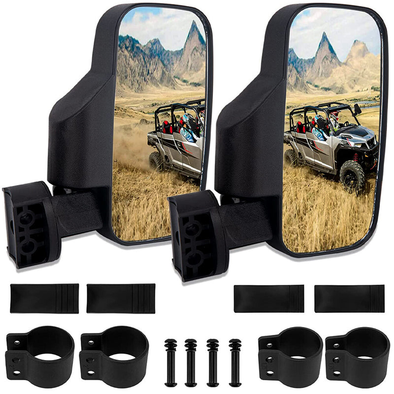 UTV Rear View Side Mirrors Fit for Polaris Ranger RZR S XP Crew 570 800 900 1000