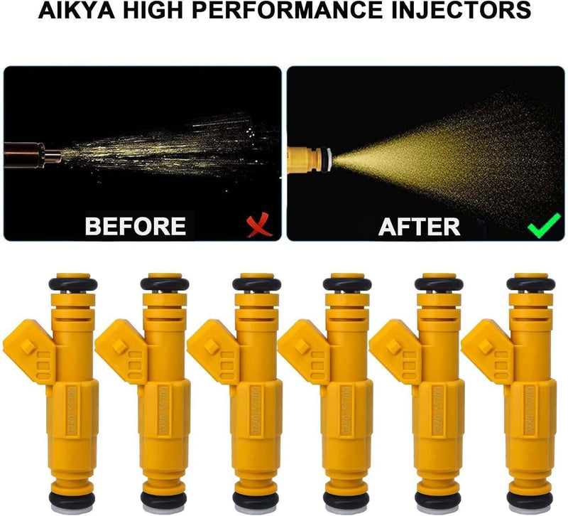0280155710 Fuel Injectors 6pcs for Jeep Cherokee 4.0L EV1 4 Hole