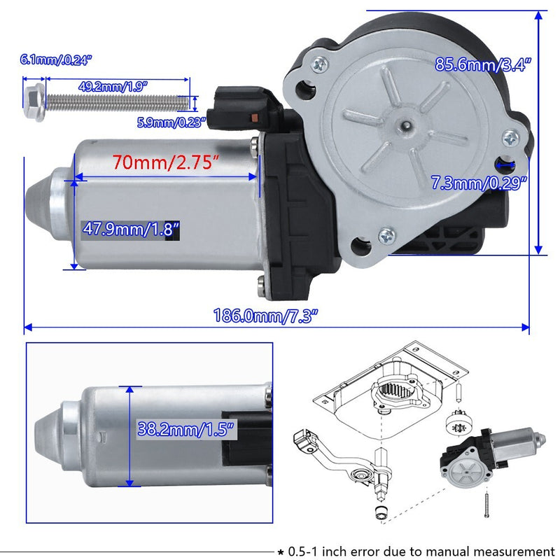 RV Entry Step Motor 214-1001 for Kwikee 1101428 379147 LCI 366043