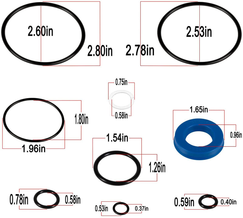Floor Jack Seal Replacement Kit for Sears Craftsman MVP 214.50136 G-493LWM