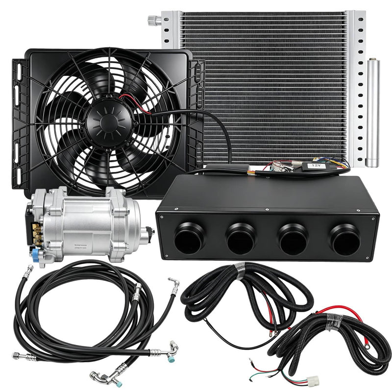 12V Electric Cool Heat Universal Underdash Air Conditioner for Car Auto A/C 63A