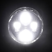 DURAFORCE Chrome LED Bullet Headlight for Harley Bobber Chopper Dyna Softail Sportster XL