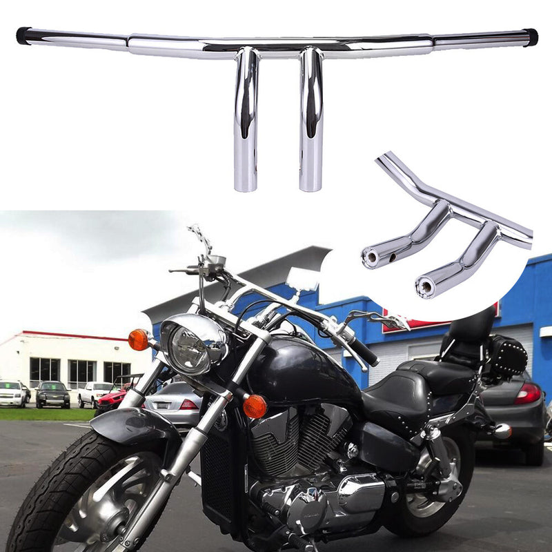 8" Rise Drag Fat T-Bar 1-1/4" Handlebar for Harley Dyna Wide Glide Custom