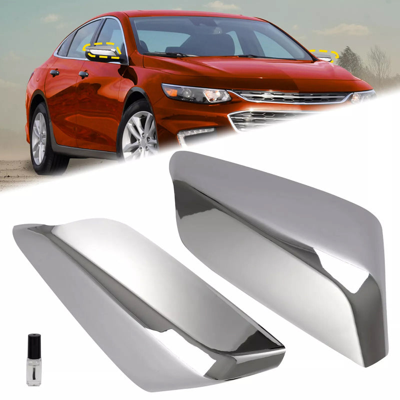 Chrome Mirror Covers Driver Passenger Side for Chevy Malibu 2016-2025 LH RH