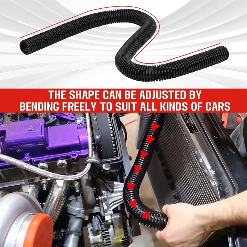 48" Stainless Steel Flexible Radiator Coolant Water Hose with Caps Kit