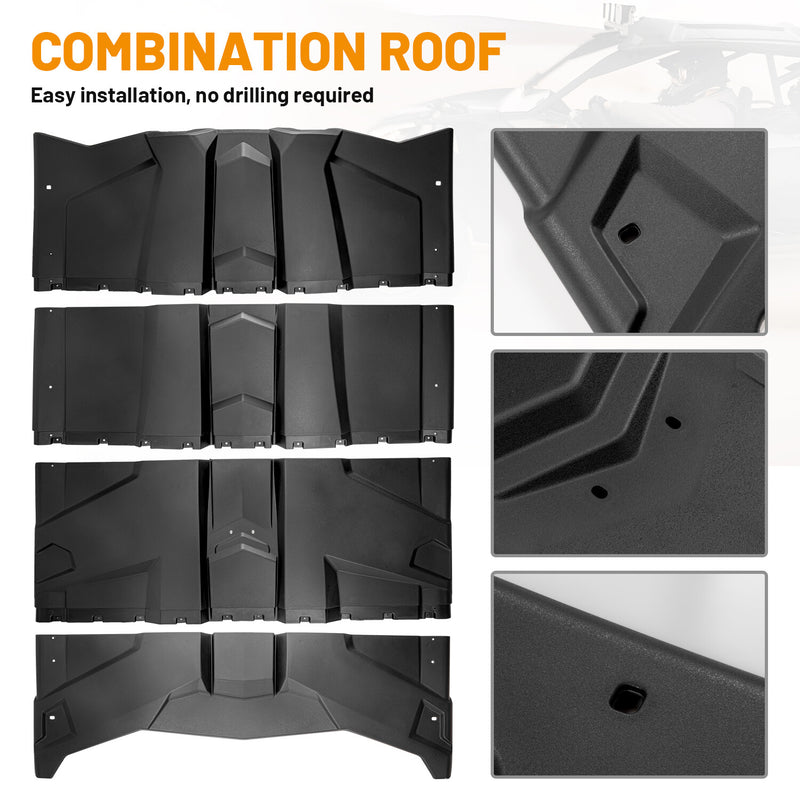 Plastic Hard Roof Top for Can Am Maverick MAX X DS Turbo R RR 4 Seater 4 Piece