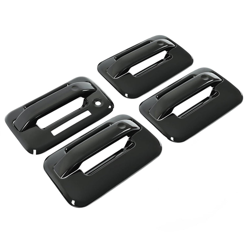 DURAFORCE Black Painted Door Handle Covers with Keypad for Ford F150 Crew Cab 2004-2014