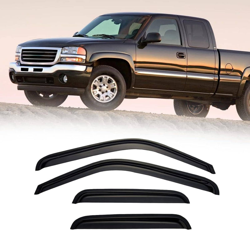 Window Visors Rain Sun Guard for 99-06 Chevy Silverado GMC Sierra Extended Cab