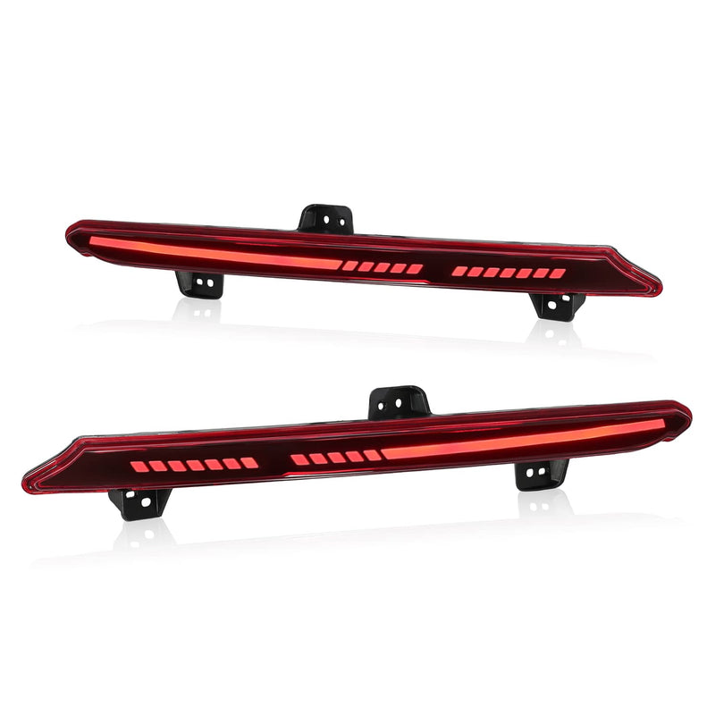 DURAFORCE Rear Bumper Lamp Red LED Reflector Tail Light for Honda Accord 2018 2019-2022
