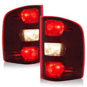 DURAFORCE Smoke Red Tail Lights LH RH for Chevy Silverado 1500 2500 3500HD 2007-2013
