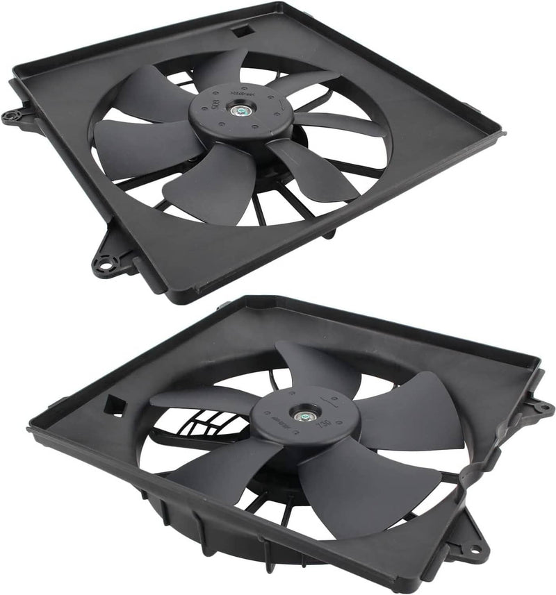 A/C Condenser Radiator Cooling Motor Fan for 2013-2017 Honda Accord Touring 2Pcs