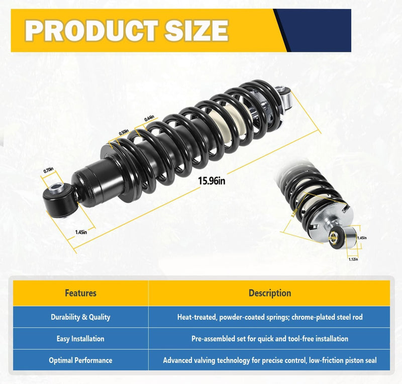 AM137958 Rear Shock Absorbers for John Deere Gator HPX 615E 815E XUV620I