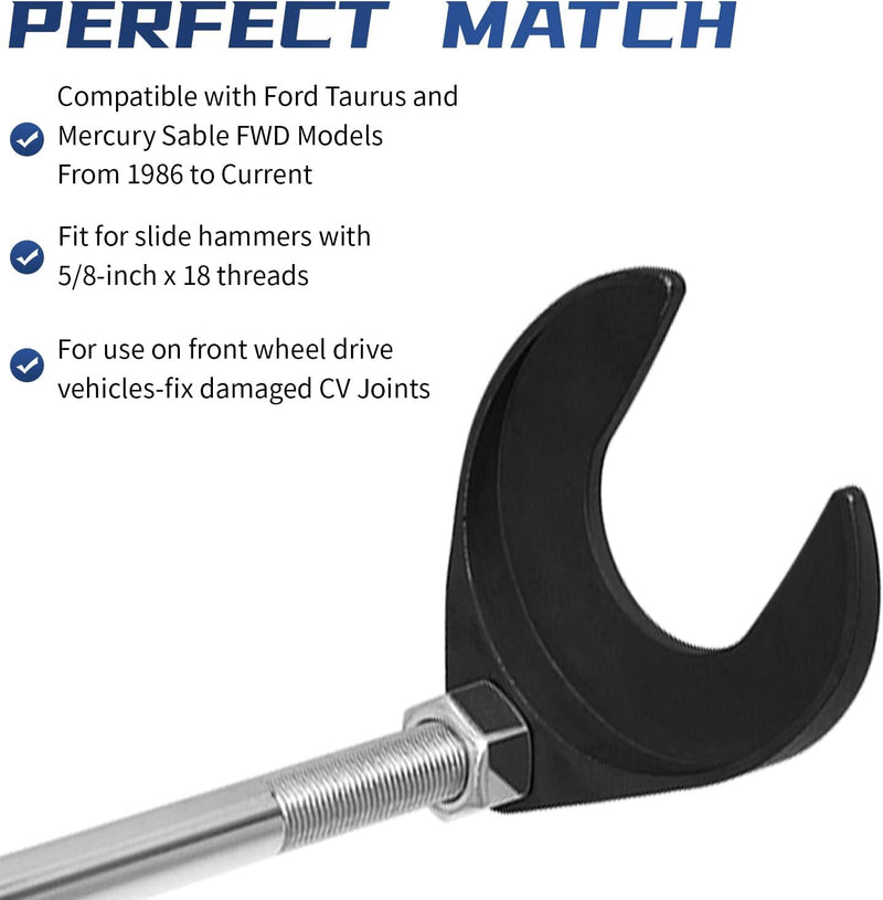 48mm Inner CV Axle Removal Tool for 5/8-18 Front Wheel Drive Pulley