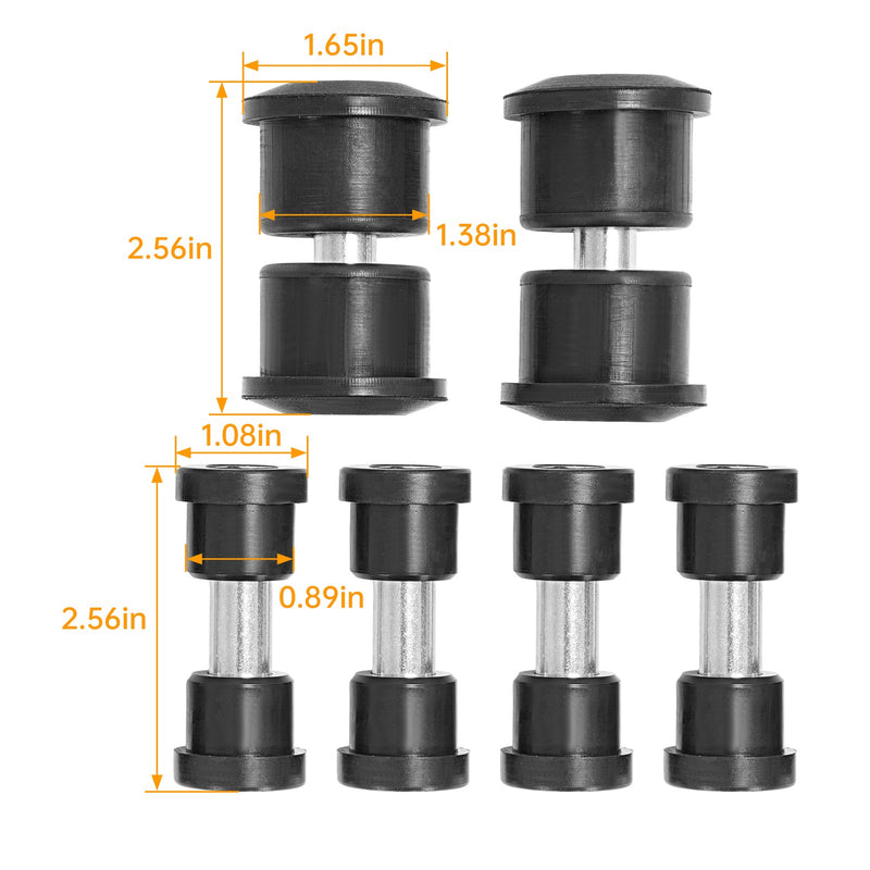 Rear Leaf Spring Bushing Kit 18PCS for EZGO RXV 2008-Up Gas & Electric Golf Cart