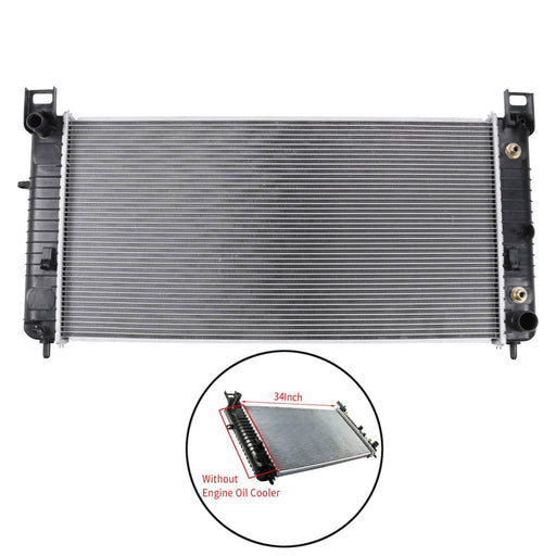 DURAFORCE 34 Inch Core Radiator for Chevy Silverado Suburban Avalanche Escalade