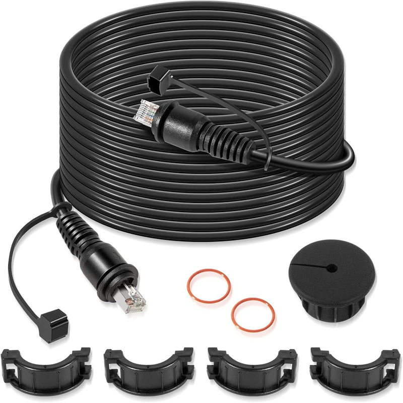 25FT Marine Network Cable for Garmin 010-10550-00 Durable RJ45 Ethernet Cord