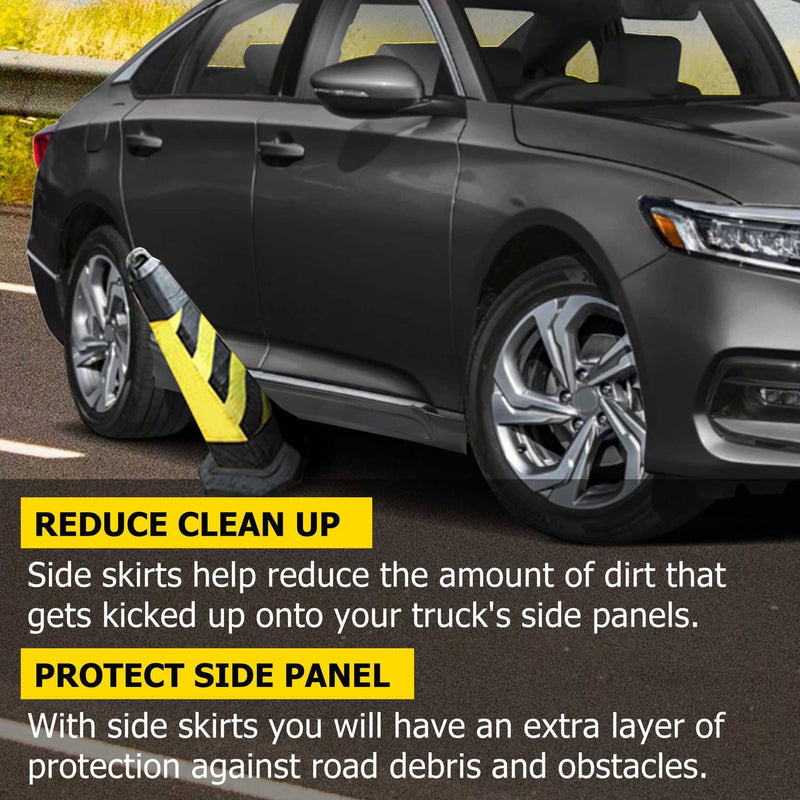 DURAFORCE Black Add-On Side Skirt Extensions for Honda Accord 2018-2022 JDM 4DR