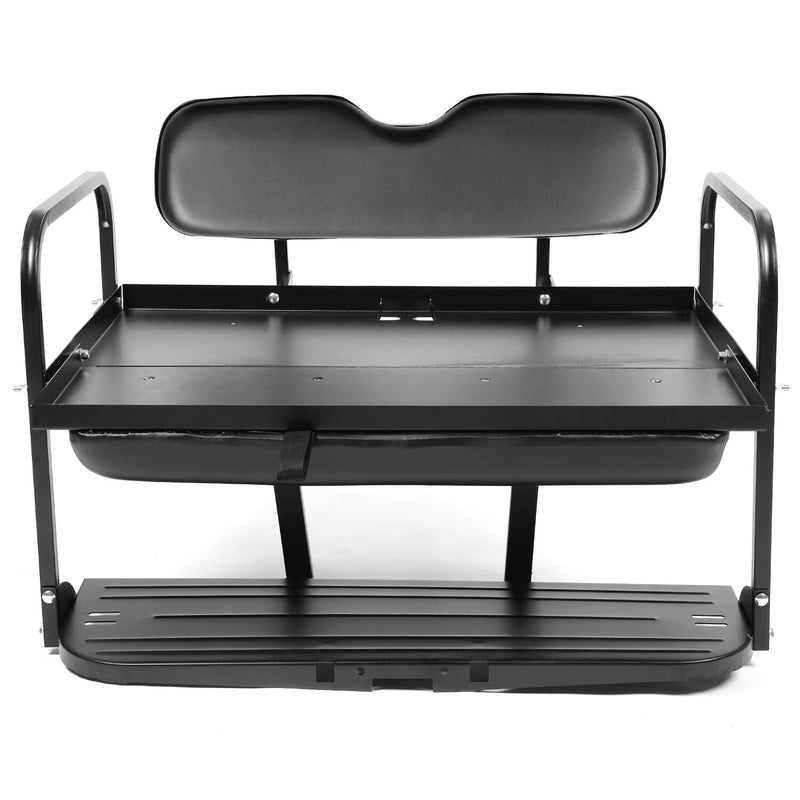 Golf Cart Flip Folding Rear Back Seat Kit Black for EZGO Marathon