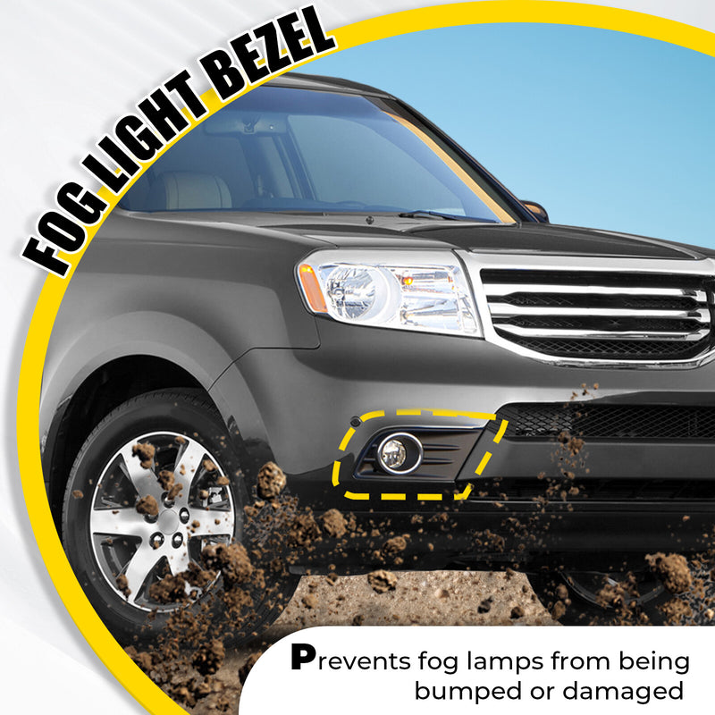 Bumper Fog Light Cover Bezel Right Passenger Side for Honda Pilot 2012-2015
