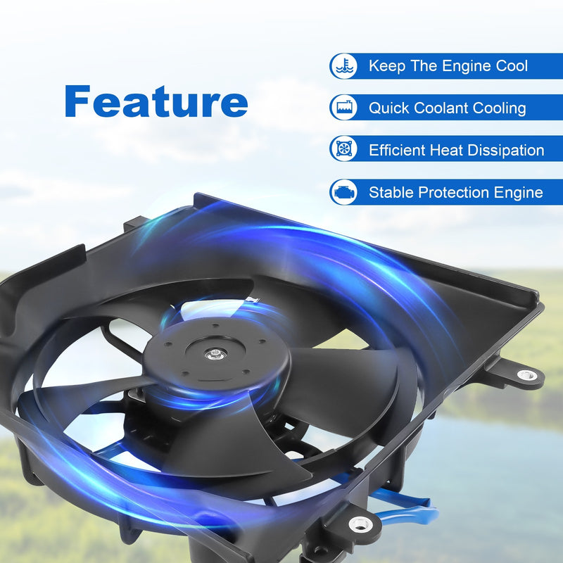 Left AC Condenser Radiator Cooling Fan for Honda Civic 1.5 1.8 2.4L 2012-2015