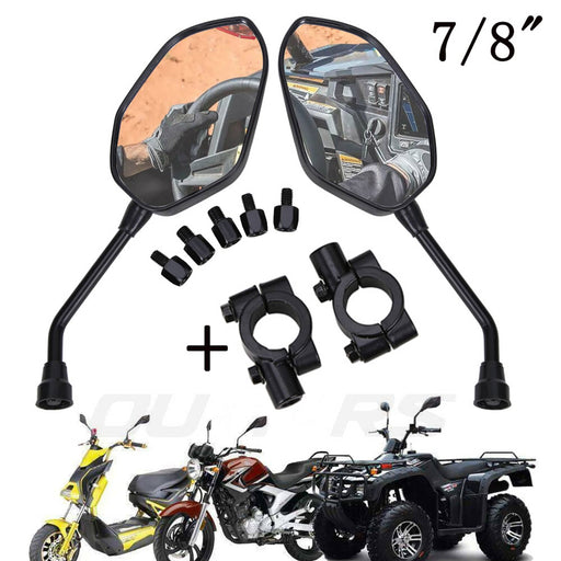 DURAFORCE ATV Rear Side View Mirrors 7/8" Handlebar for Can-Am DS250 Polaris Sportsman