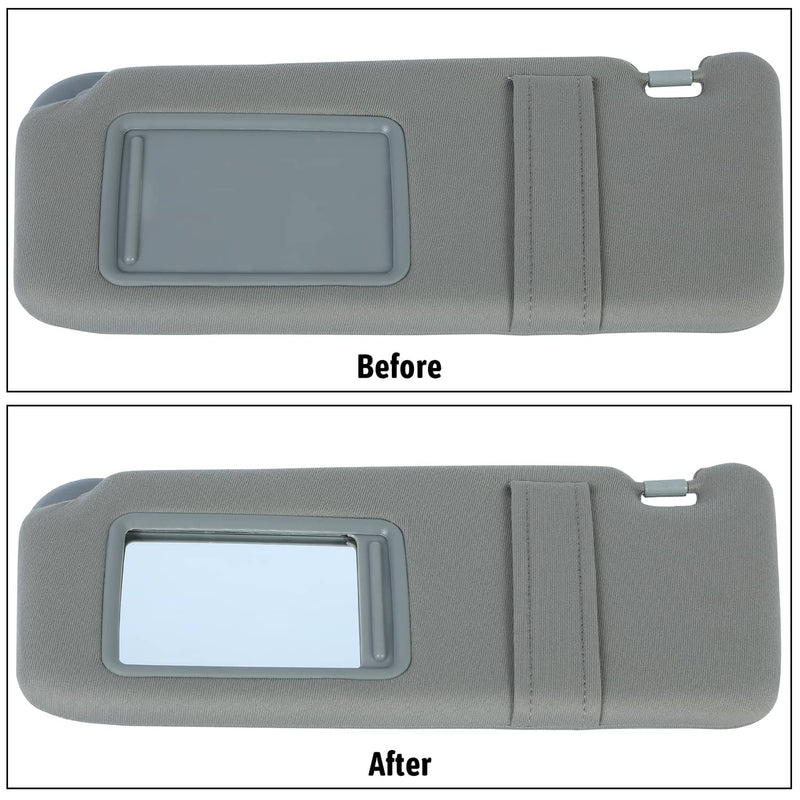 DURAFORCE Sun Visor Left & Right Side With Sunroof Gray for Toyota Camry 2007-2011 Pair
