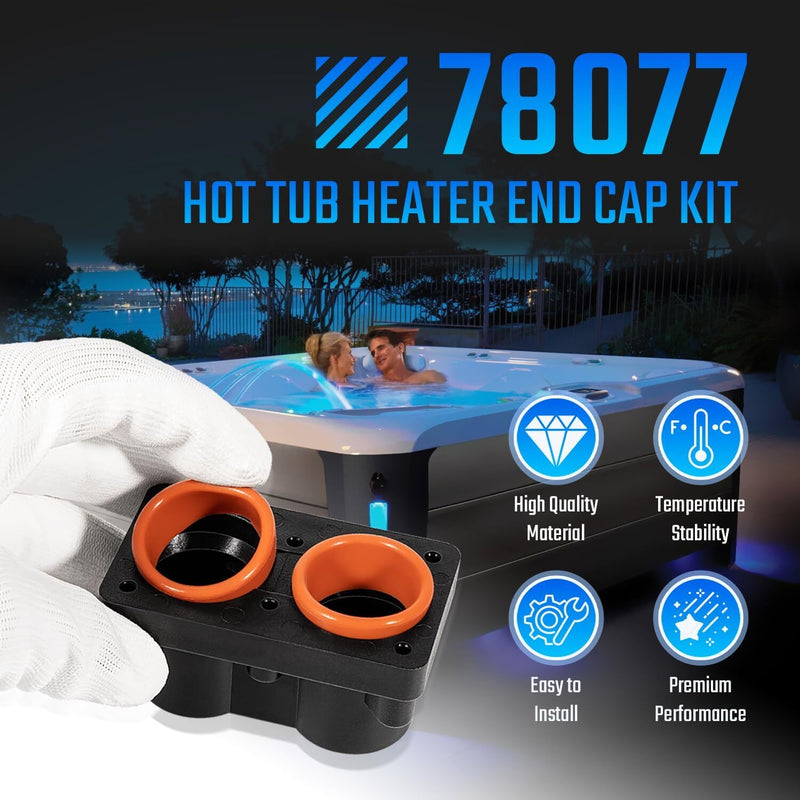 78077 Hot Tub Heater End Cap Kit for Hot Spring Limelight Tiger River
