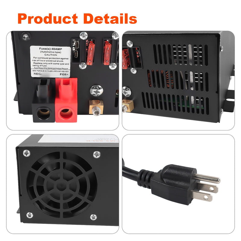 PM3-55LK RV Power Converter 110V to 12V DC Charger 55 Amp for Reliable RV