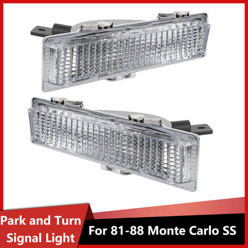Front Park And Turn Signal Light Lamps for Chevy Monte Carlo SS 1981-88 Pair