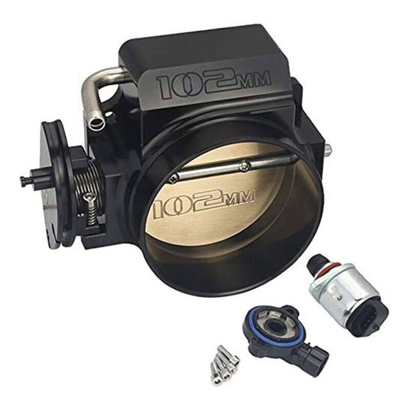 102mm Aluminum 4 Bolt Throttle Body & TPS IAC for GM Gen III LS1 LS2 LS6 LS7 LSX