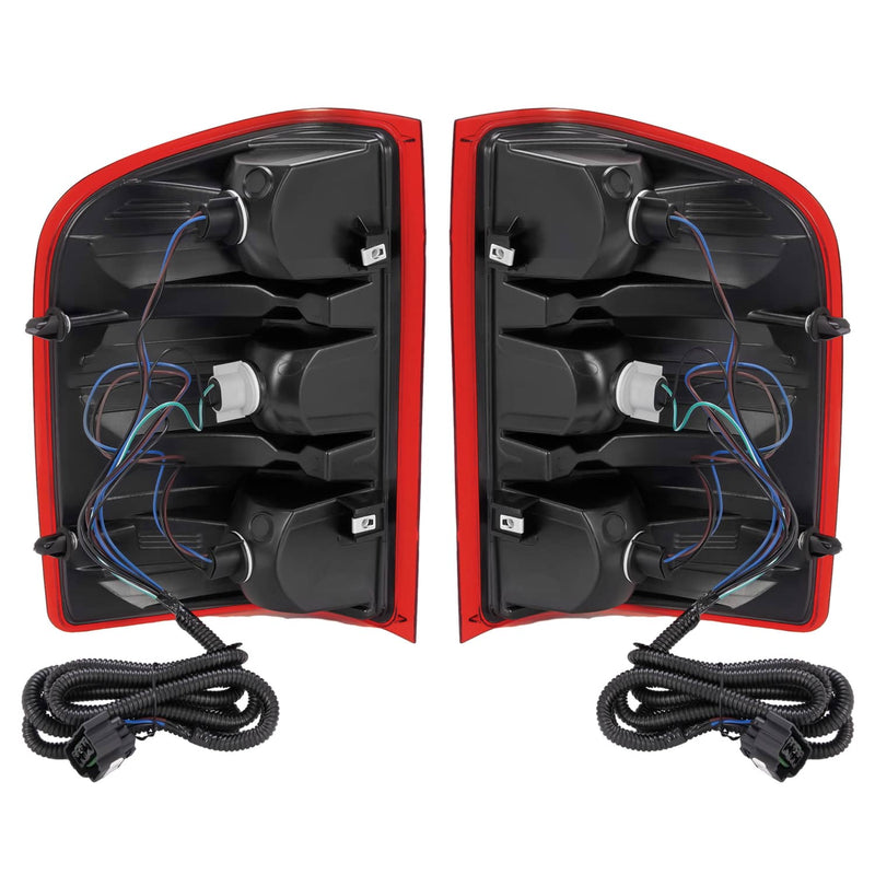 DURAFORCE Smoke Red Tail Lights LH RH for Chevy Silverado 1500 2500 3500HD 2007-2013