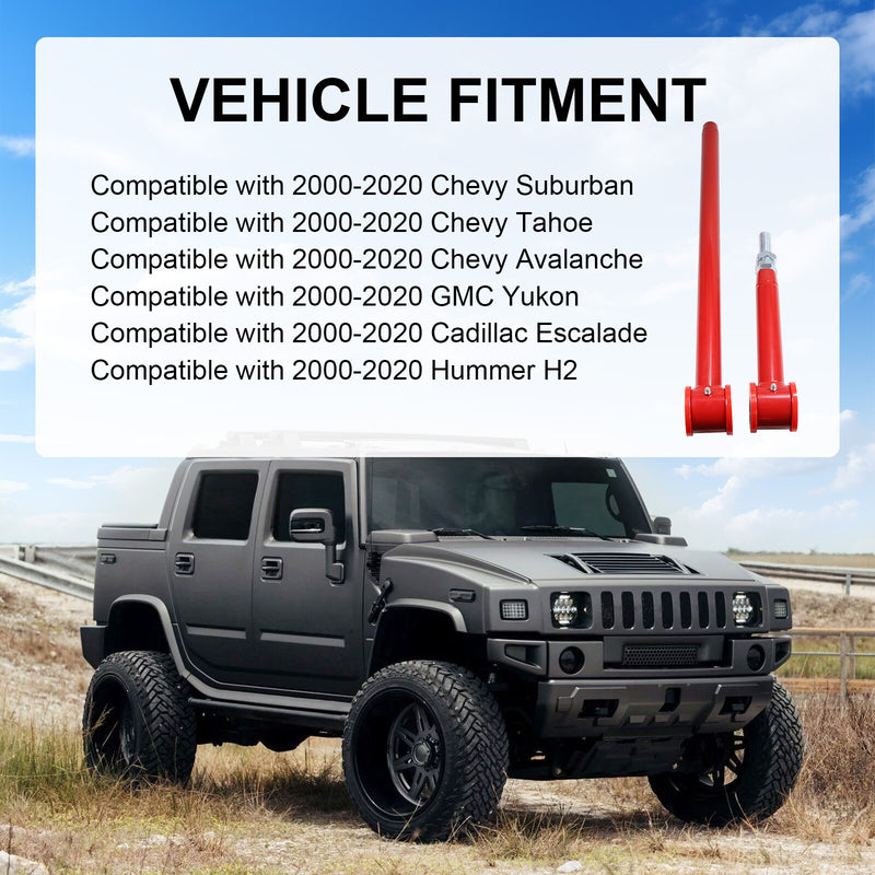 Adjustable Rear Panhard Track Bar for GMC Chevy Suburban 2500 Red