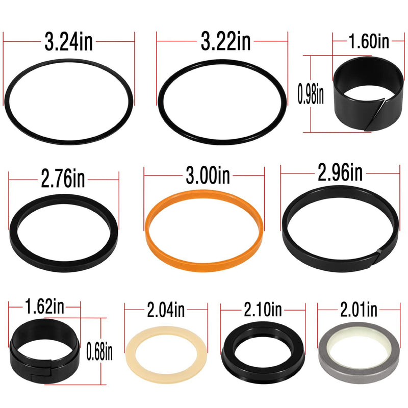 1543252C1 G109452 G105548 Hydraulic Cylinder Seal Kit 1.5" Rod 3" Bore for Case