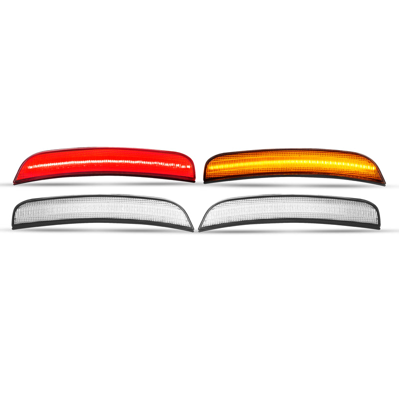 Clear LED Front & Rear Side Marker Lights for Chrysler 300 2015-2023 4 Pieces