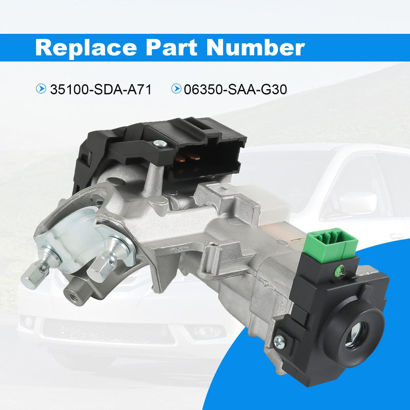 35100-SDA-A71 Ignition Switch Lock Cylinder Auto Trans 2 Keys for Honda Accord