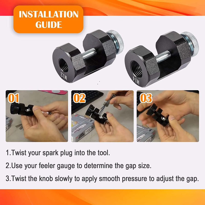 12mm &14mm Engine Spark Plug Caliper Universal Precision Car Gap Tool