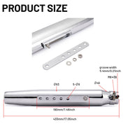 DURAFORCE Motorcycle Exhaust Muffler Pipe Removable Silencers for Cafe Racer Bobber LH RH