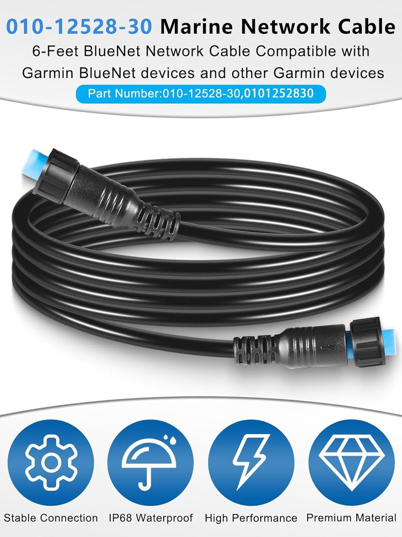 010-12528-30 Marine Network Cable 6 Feet for Garmin Connect BlueNet Devices