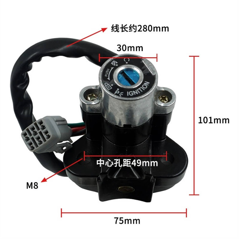 Ignition Switch Fuel Gas Cap Seat Lock Key for Suzuki GSXR600 GSXR750 GSXR1000